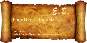 Engelhart Dezső névjegykártya